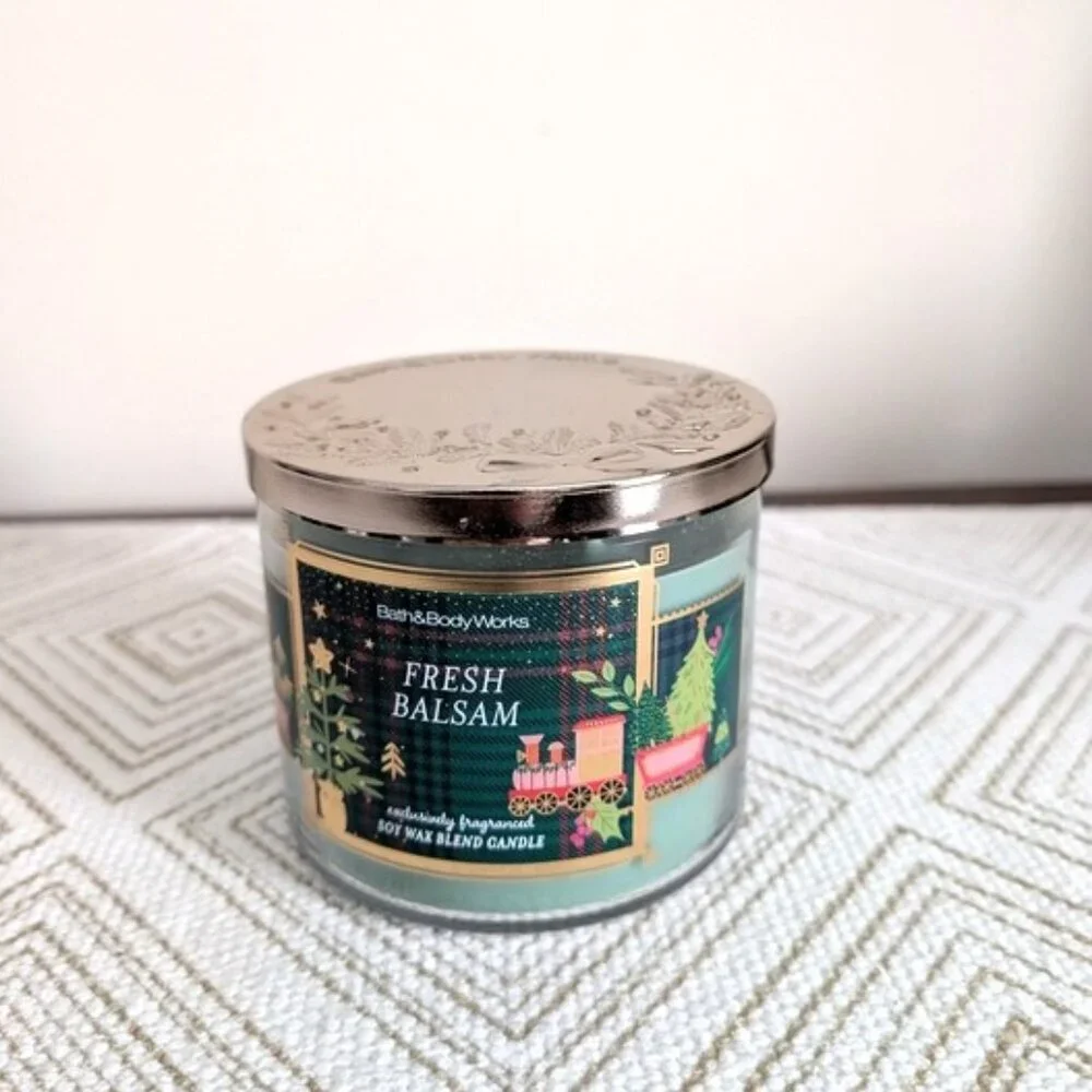 Bath & Body Works Fresh Balsam 3-Wick‎ Candle 14.5 oz